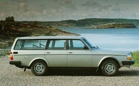 Silver volvo 200 series estate